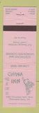 Matchbook Cover - China Inn Restaurant Thousand Oaks CA WEAR