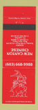 Matchbook Cover - New Canton Chinese Restaurant Manchester NH
