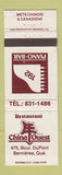 Matchbook Cover - China Ouest Piano Bar Chinese Bernieres QC