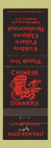 Matchbook Cover - Golden Palace Chinese Restaurant Amherst NY