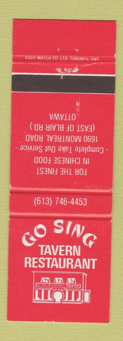 Matchbook Cover - Go Sing Tavern Chinese Ottawa ON