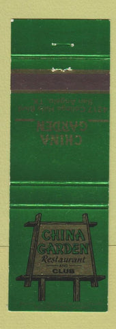 Matchbook Cover - China Garden Restaurant Chinese San Angelo TX
