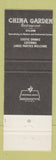 Matchbook Cover - China Garden Restaurant Chinese San Angelo TX