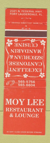 Matchbook Cover - Moy Lee Chinese Restaurant Fort Lauderdale FL
