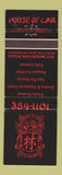 Matchbook Cover - House of Lam Chinese Restaurant Moncton NB