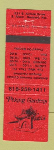 Matchbook Cover - Peking Gardens Chinese Restaurant East Alton IL WEAR