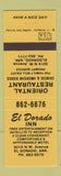 Matchbook Cover - El Dorado Inn Chinese El Dorado AR