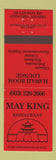 Matchbook Cover - May King Chinese Restaurant Concord NH
