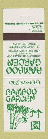 Matchbook Cover - Bamboo Garden Chinese Restaurant Thai Reno NV