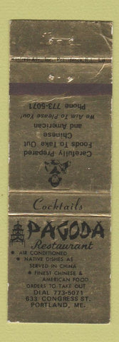 Matchbook Cover - Pagoda Chinese Restaurant Portland ME WEAR