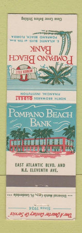 Matchbook Cover - Pompano Beach Bank FL