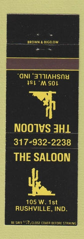Matchbook Cover - The Saloon Rushville IN
