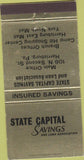 Matchbook Cover - State Capital Savings Bank Harrisburg York VA 30 Strike