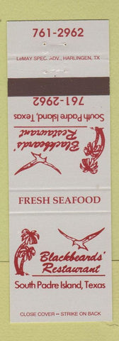 Matchbook Cover - Blackbeard's Restaurant South Padre Island TX