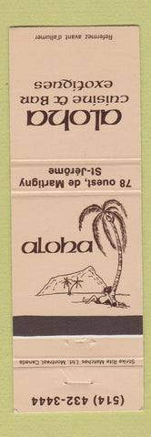 Matchbook Cover - Aloha Restaurant St Jerome QC