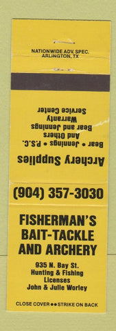Matchbook Cover - Fisherman's Bait Tackle Archery
