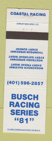 Matchbook Cover - Busch Racing Series 1981 Coastal Monadnock Winchester NH WEAR