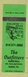 Matchbook Cover - The Outfitters Sporting Goods DuBois PA GREEN WEAR