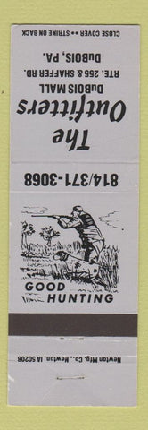 Matchbook Cover - The Outfitters Sporting Goods DuBois PA BLUE WEAR