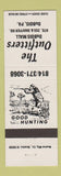 Matchbook Cover - The Outfitters Sporting Goods DuBois PA WHITE