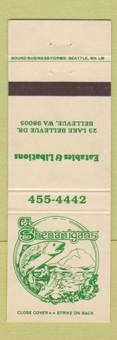 Matchbook Cover - CI Shenanigans Bellevue WA