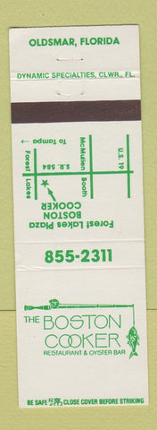 Matchbook Cover - The Boston Cooker Oldsmar FL
