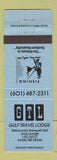 Matchbook Cover - Gulf Travel Lodge Sardis MS