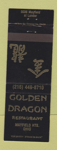 Matchbook Cover - Golden Dragon Restaurant Chinese Mayfield Heights OH