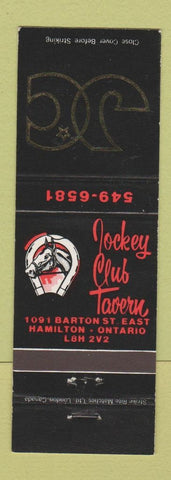 Matchbook Cover - Jockey Club Tavern Hamilton ON