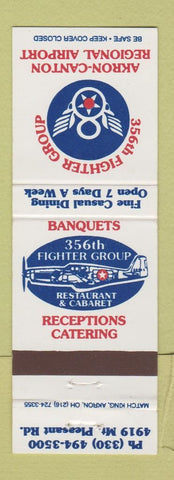 Matchbook Cover - 356th Fighter Group Akron Canton Airport