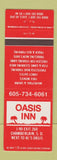 Matchbook Cover - Oasis Inn Chamberlain SD