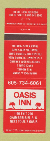 Matchbook Cover - Oasis Inn Chamberlain SD