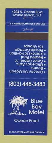 Matchbook Cover - Blue Bay Motel Myrtle Beach SC