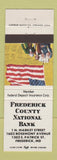 Matchbook Cover - Frederick County National Bank Frederick MD