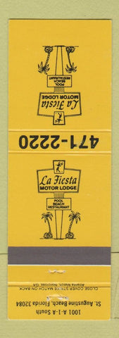 Matchbook Cover - La Fiesta Motor Lodge St Augustine Beach FL