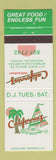 Matchbook Cover - California's Restaurant Mississauga ON