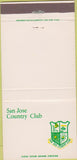 Matchbook Cover - San Jose Country Club CA 30 Strike
