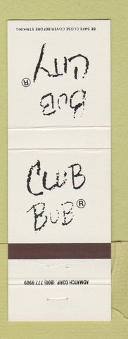 Matchbook Cover - Bub City Club Bub Chicago IL