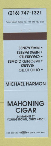 Matchbook Cover - Mahoning Cigar Youngstown OH