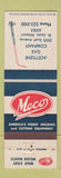 Matchbook Cover - Meco Welding Supply Acetyene Gas St Louis MO