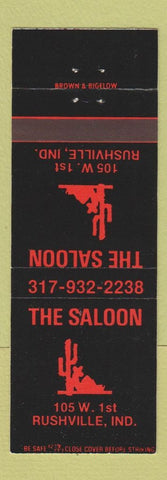 Matchbook Cover - The Saloon Rushville IN