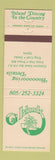 Matchbook Cover - Cal Islands  Canyon Country CA