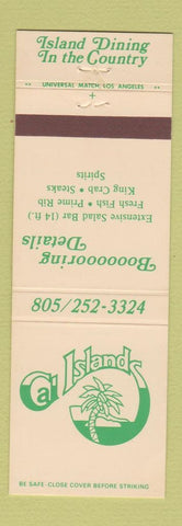Matchbook Cover - Cal Islands  Canyon Country CA
