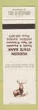 Matchbook Cover - Hartford Insurance Hudson State Bank Hudson KS