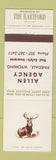 Matchbook Cover - Hartford Insurance Allen Pinedale WY