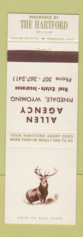Matchbook Cover - Hartford Insurance Allen Pinedale WY