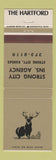 Matchbook Cover - Hartford Insurance Strong City KS