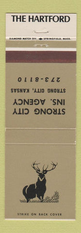 Matchbook Cover - Hartford Insurance Strong City KS