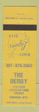 Matchbook Cover - The Derby Mexican Food Shoshoni WY YELLOW