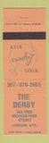 Matchbook Cover - The Derby Mexican Food Shoshoni WY ORANGE